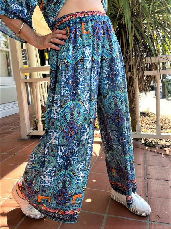 Indian Blue Wide-legged pants